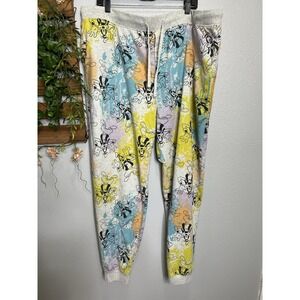 Disney Goofy Drawstring Sweatpants Paint Splatter Size XXL